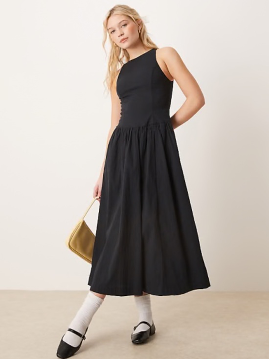 Abercrombie & Fitch Dresses & Skirts - NWT abercrombie high neck drop waist midi dress